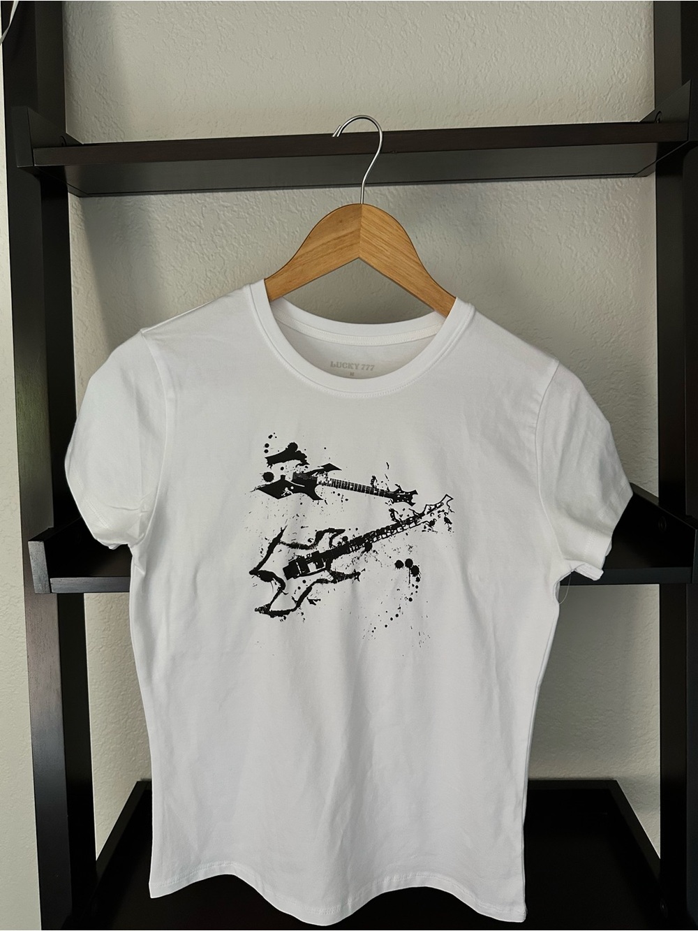 White Guitar Graphic Tee by AEROPOSTALE - Short Sleeve Crew